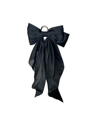 The Midnight Hour Hair Bow Clip Elegant Black Bow Hair Accessory